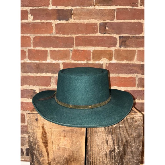 Eddy Bros Lady Jane Green Wool Cowboy Hat OS Made In USA - Picture 4 of 9